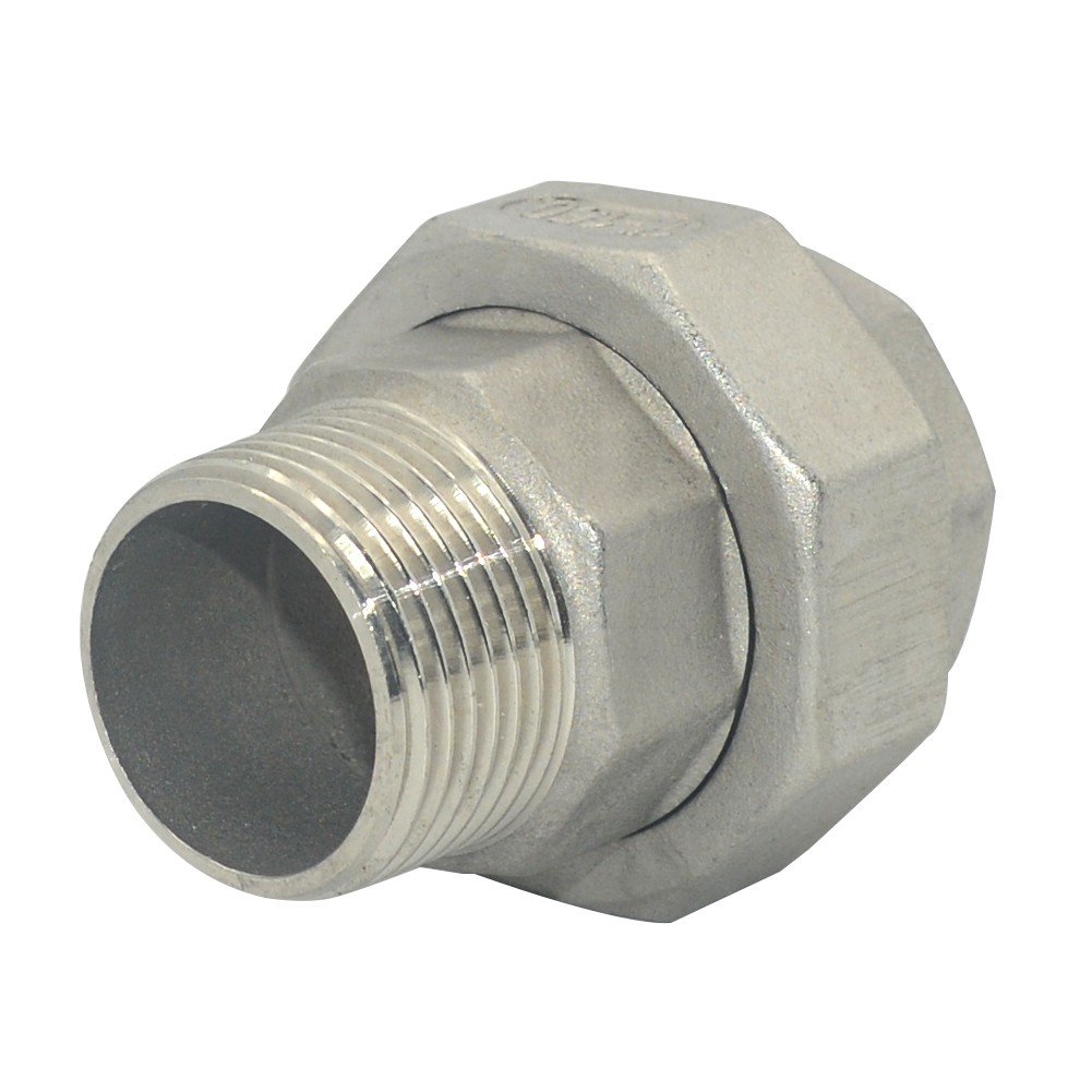 1" inch NPT Female to Male Malleable Straight Union Coupling Pipe Fitting SS 304