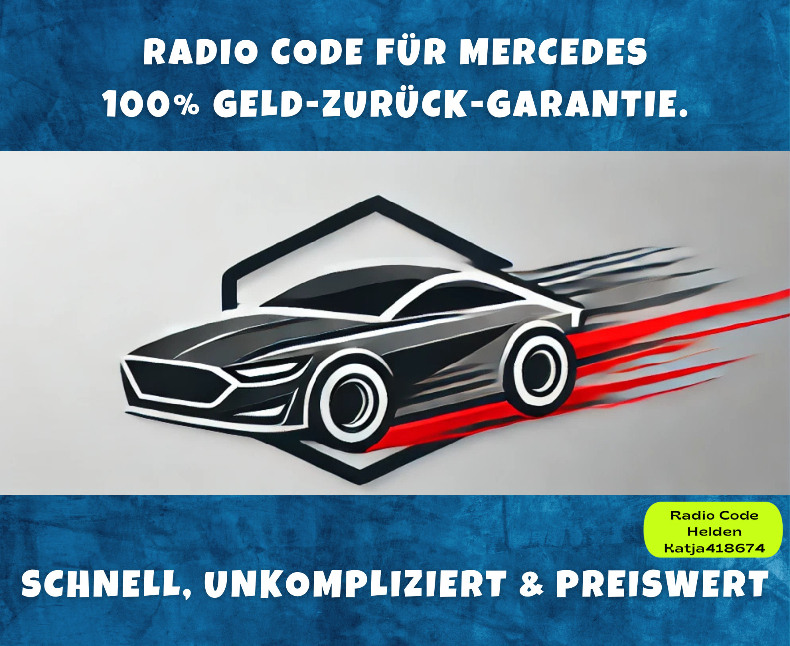 Mercedes Benz Radio Code / Pin Code Harman Becker Alpine Audio Sound Europa Avus