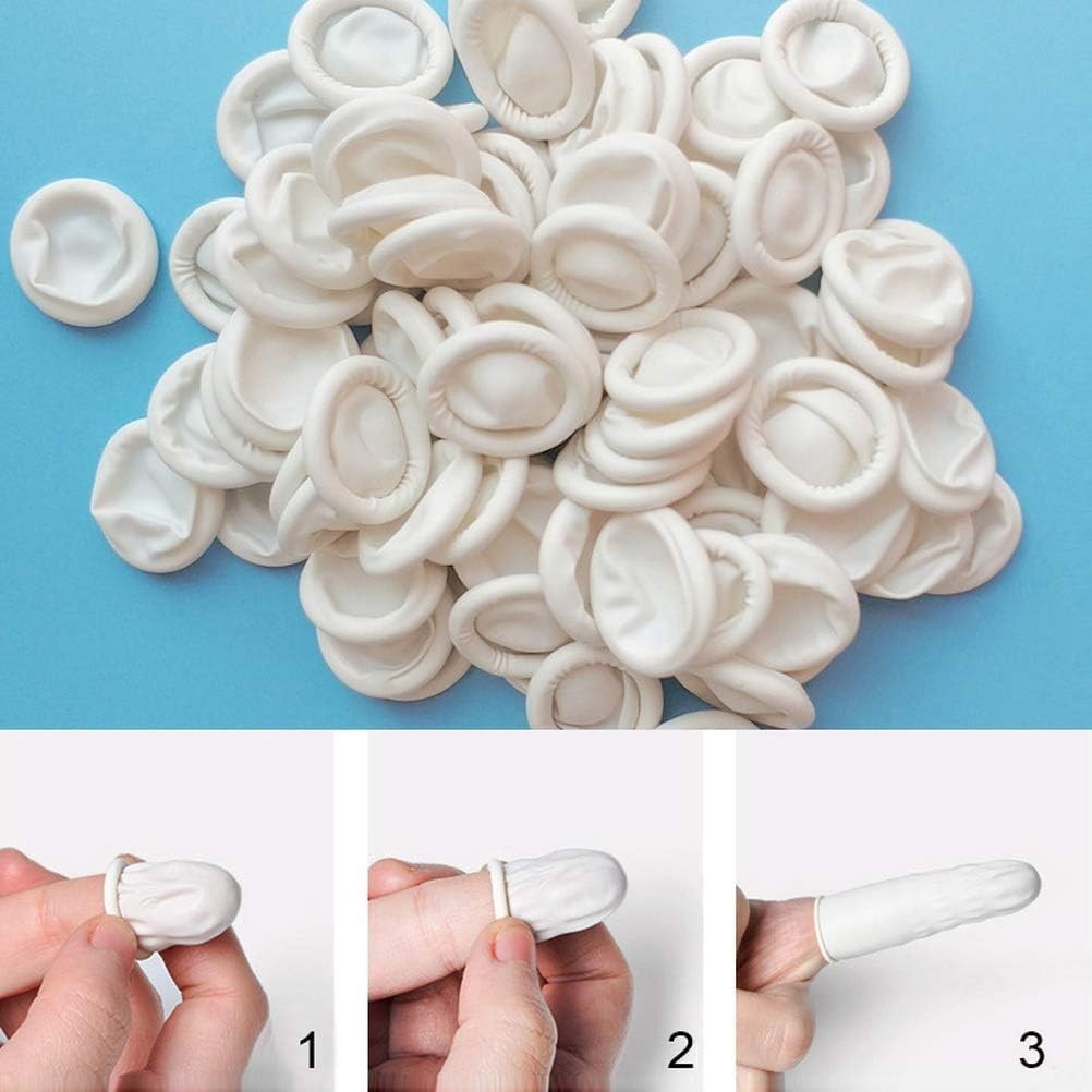 150pcs Medium Latex Finger Cots - Anti-Static Covers for Clean & Safe Handling