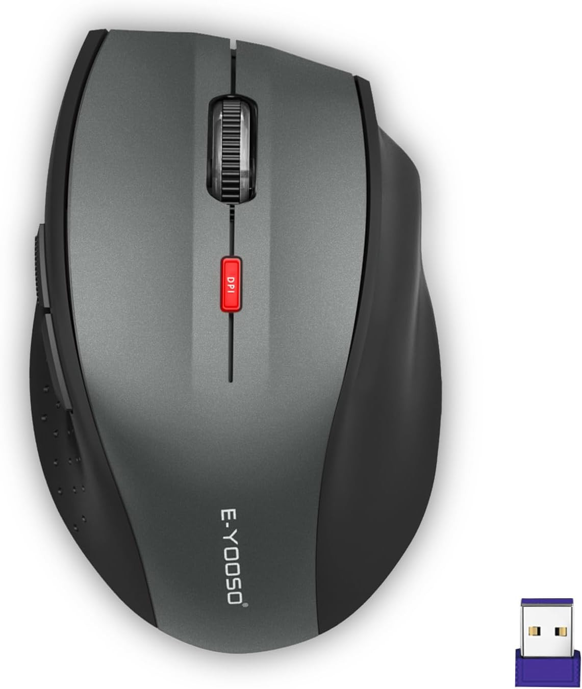 Wireless Mouse for Laptop, Silent Portable Computer Mouse with 6 Buttons, 4800 D