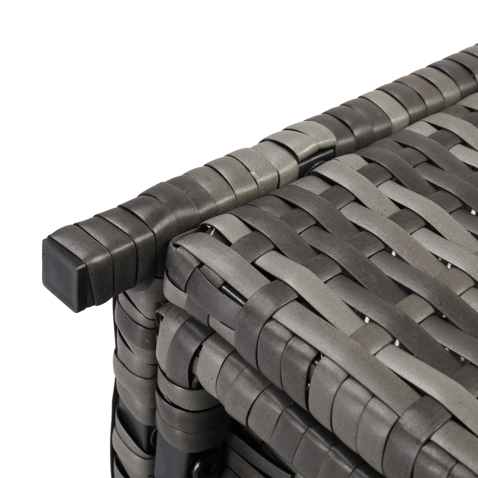 Iron Can Accommodate Gray Gradient Footstool Locker Rattan Locker Beige Mat