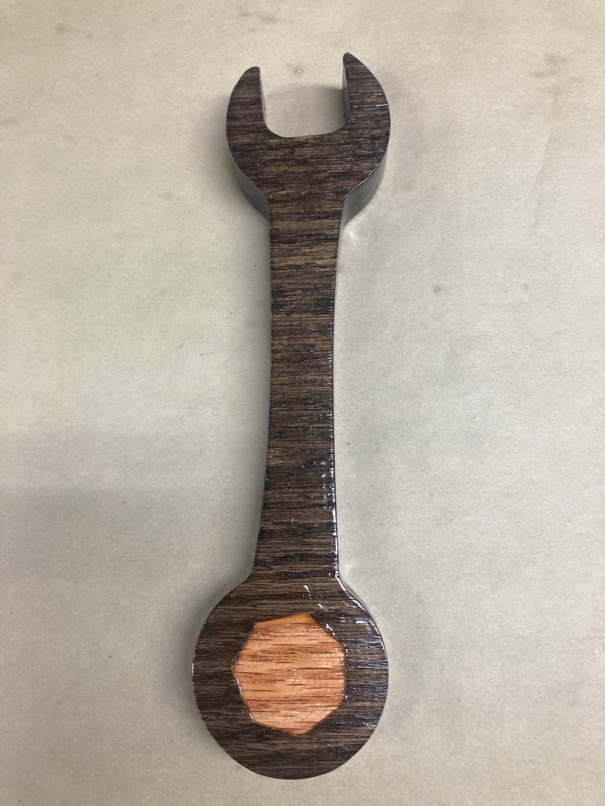 Wooden Open End Wrench Beer Soda Bottle Opener Breweriana Theme Collectible Bar