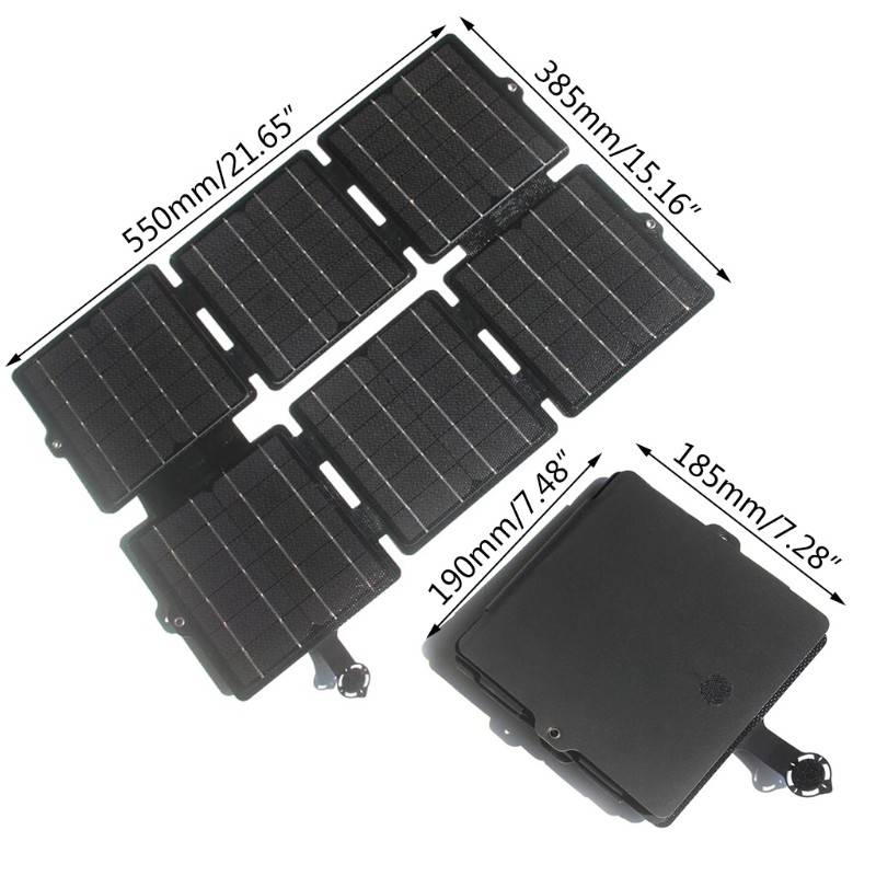 5V/12V Solar Panel Cell Charger 30W USB Foldable Solar Panel for Smartphones