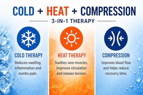 Ice Pack Wrap 2 Pack Large Reusable Gel Knee Elbow Compression Cold Therapy