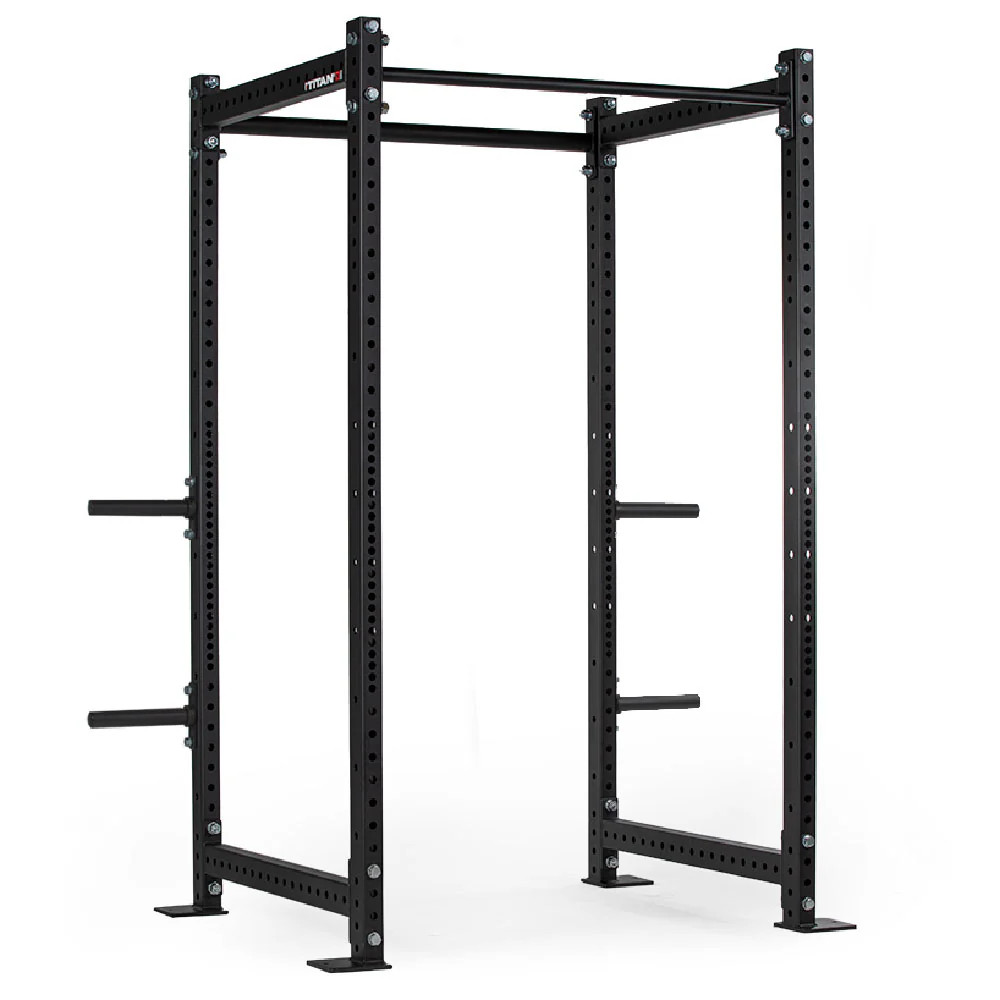 Titan Fitness T-3 Series Black Tall Power Rack, 36in Depth, Weight Plate Holders