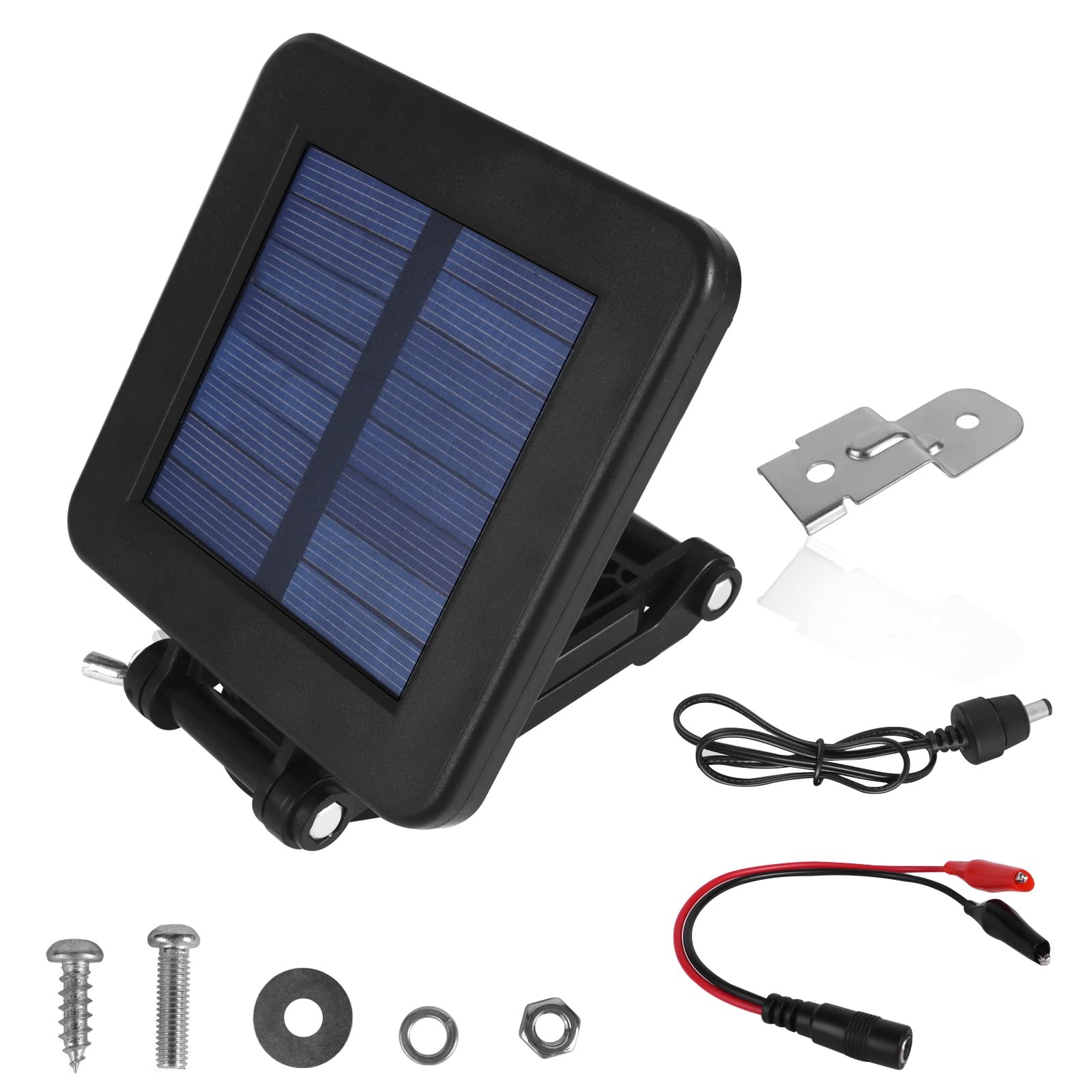 6V Solar Panel For Deer Feeder, Efficient Charger W/adjustable Mountin