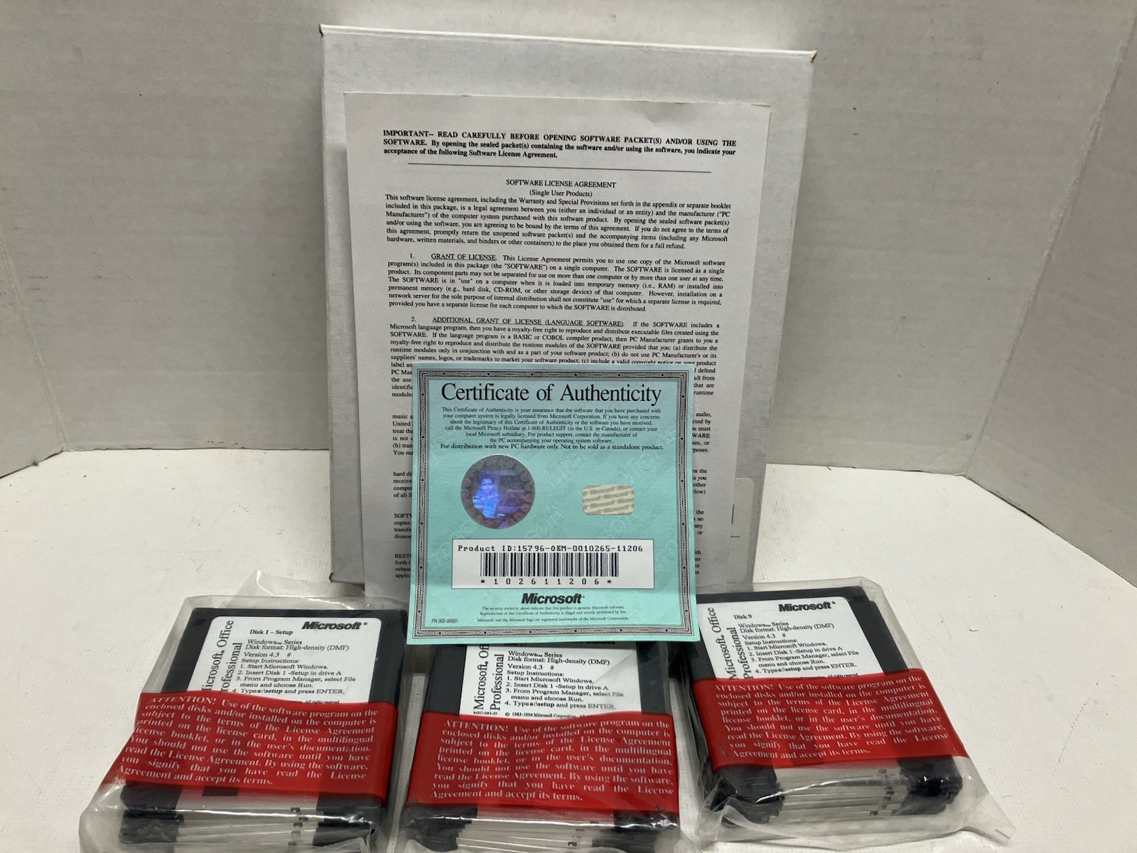 Vintage Microsoft Office 4.3 Diskette Pak OEM Version Still Sealed