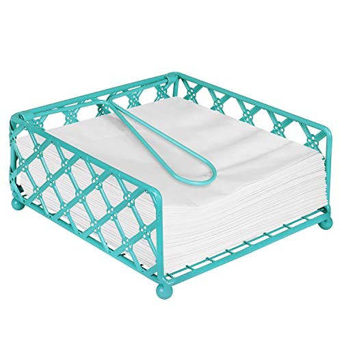 Lattice Collection Napkin Holder – Napkin Holders for Tables, Dining Turquoise