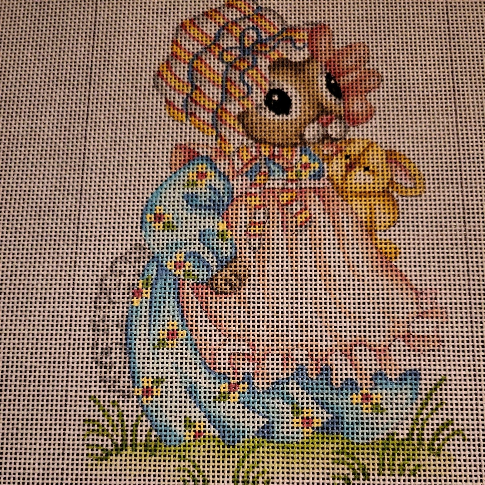 Sweet Little Bunny Needlepoint Canvas By Heidi Stanley