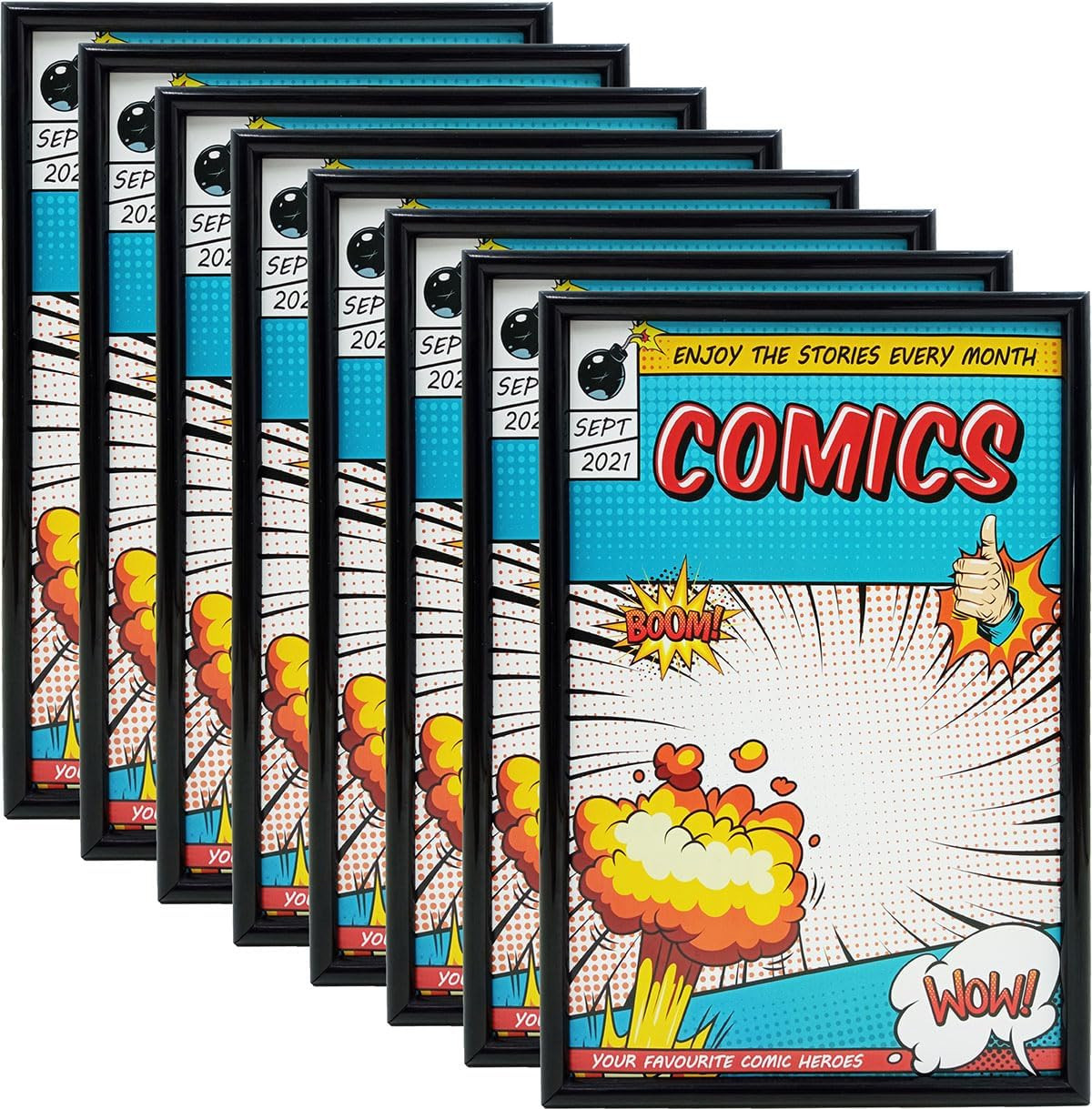 Comic Book Frame, 8 Pack, Ultraviolet UV Protection, Fits Current Comics up to 6