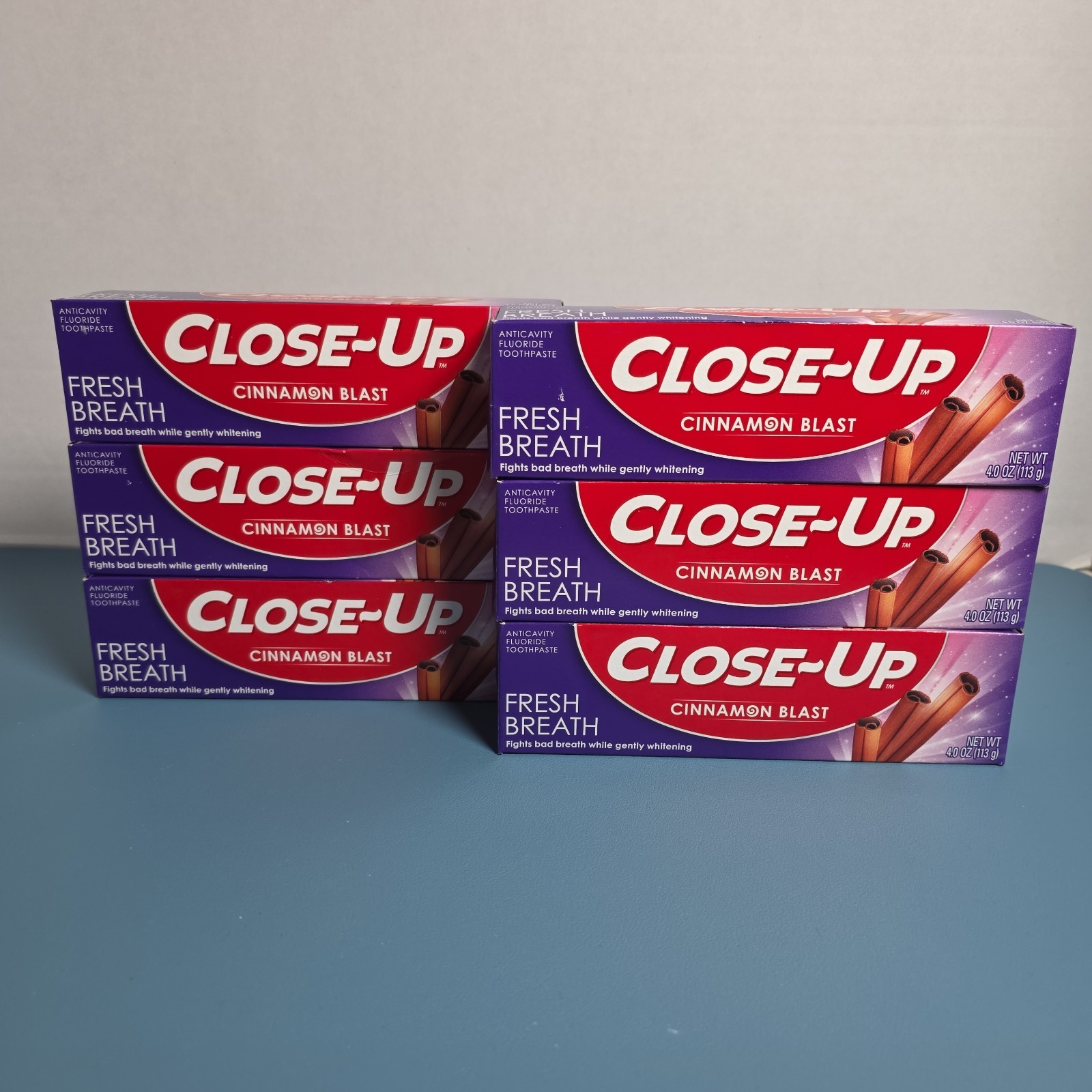 CLOSE-UP Fresh Breath Cinnamon Anticavity Fluoride Toothpaste, 4 Oz. Pack of 6