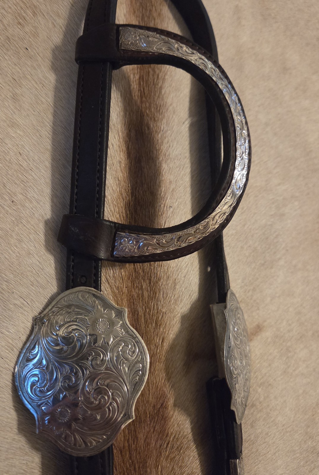 "MSI" VTG STERLING SILVER STATEMENT SHOW HEADSTALL EAR BIT CLIP BRIDLE