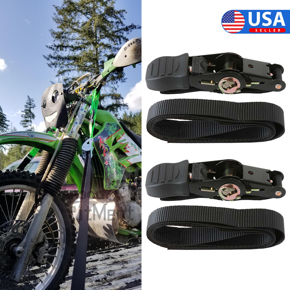 Soft Loop Ratchet Tie Down Strap Motorcycle Heavy Duty Tie-downs For Dirt Bike