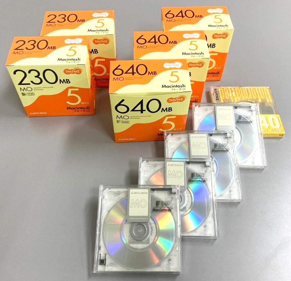 MO Disc MITSUBISHI etc. 640/230MB 3.5 in Lot of 30 Recording Media Unused Japan