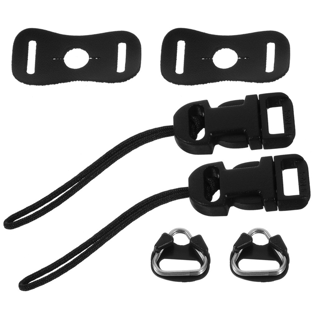 1 Set Reusable Camera Strap Adapter Clips with Lug Rings Black ABS