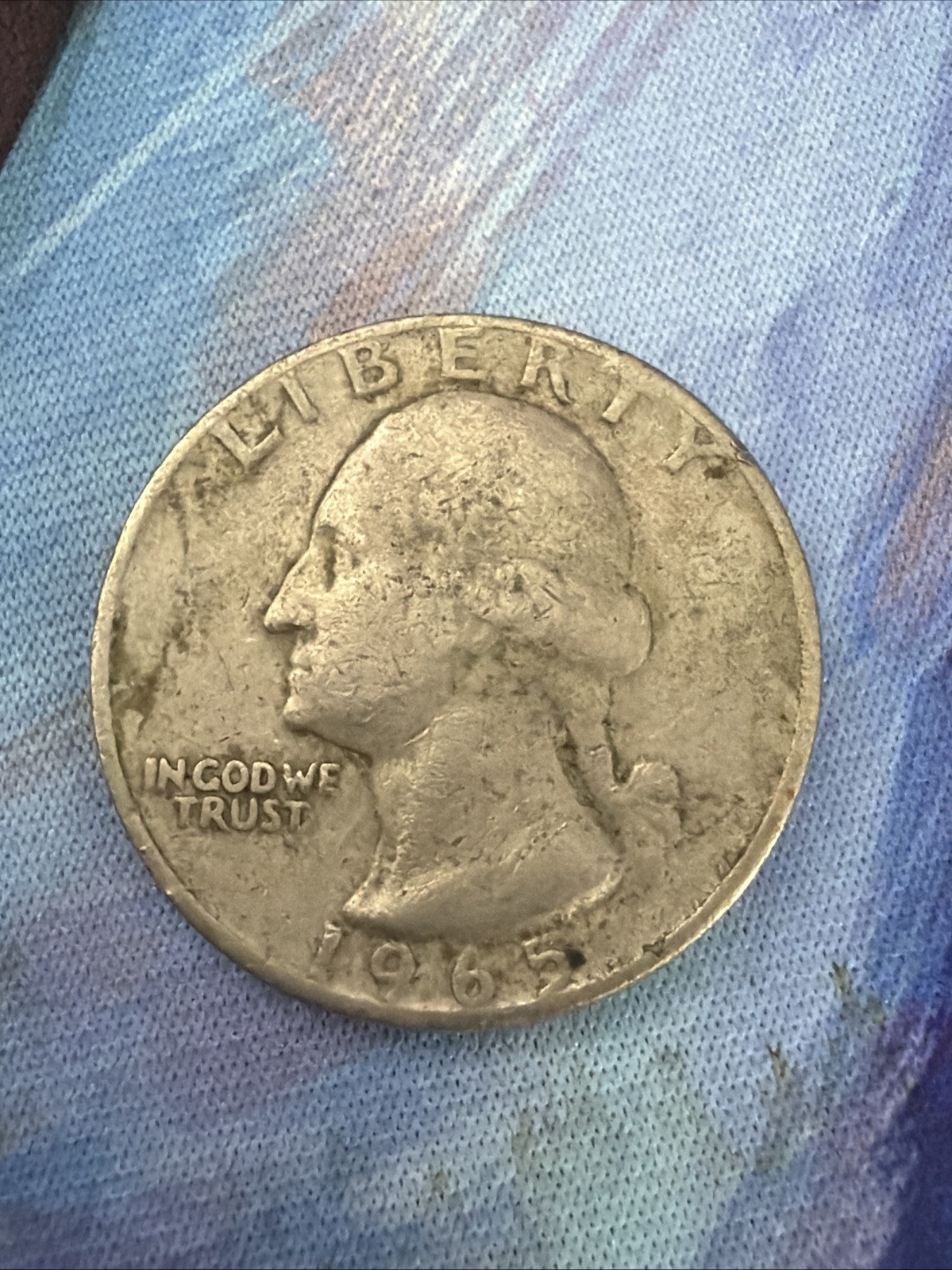 🔥1965 Washington Quarter - No Mint Mark - LIBERTY On RIM -error