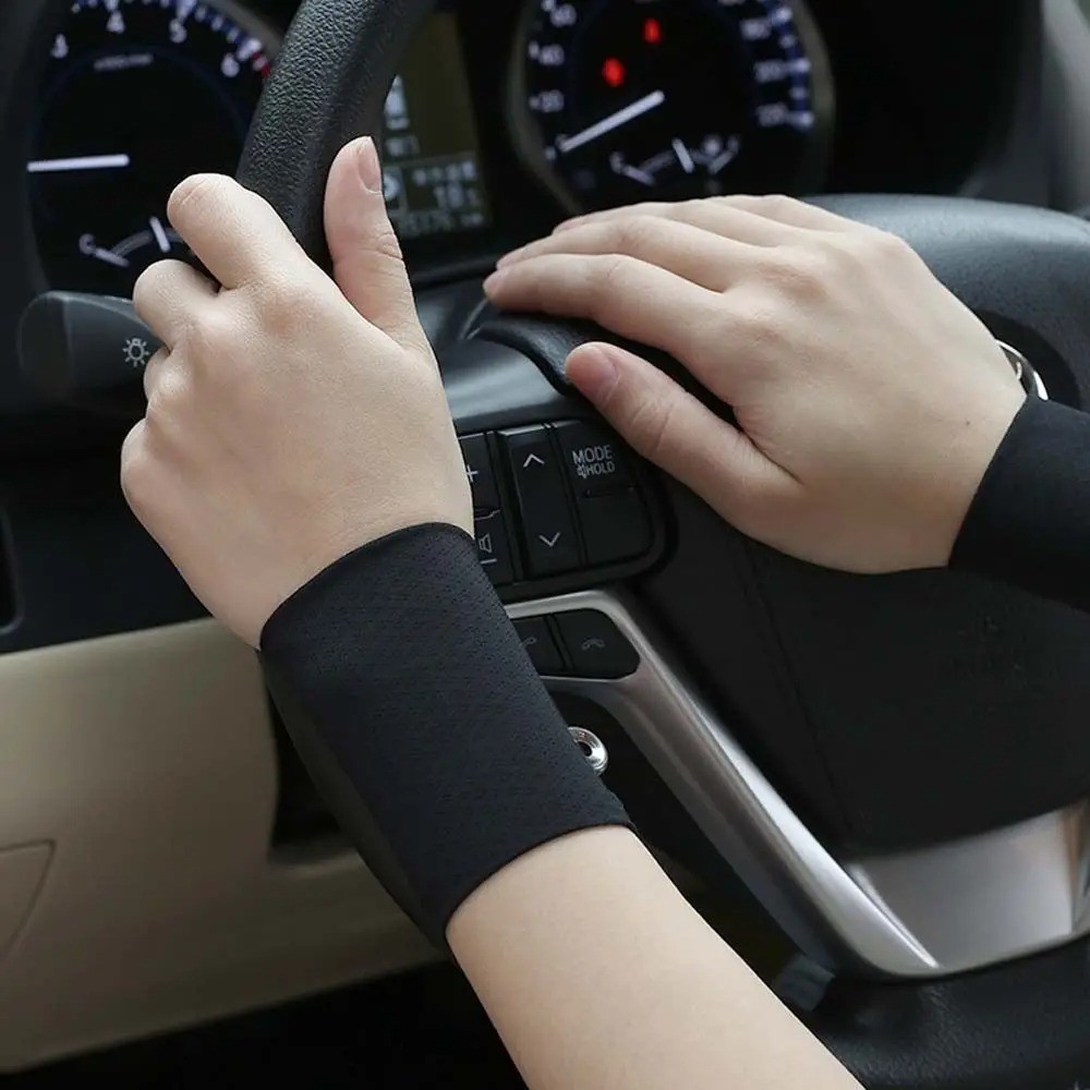 Men & Women Ice Silk Elastic Wrist Sleeves