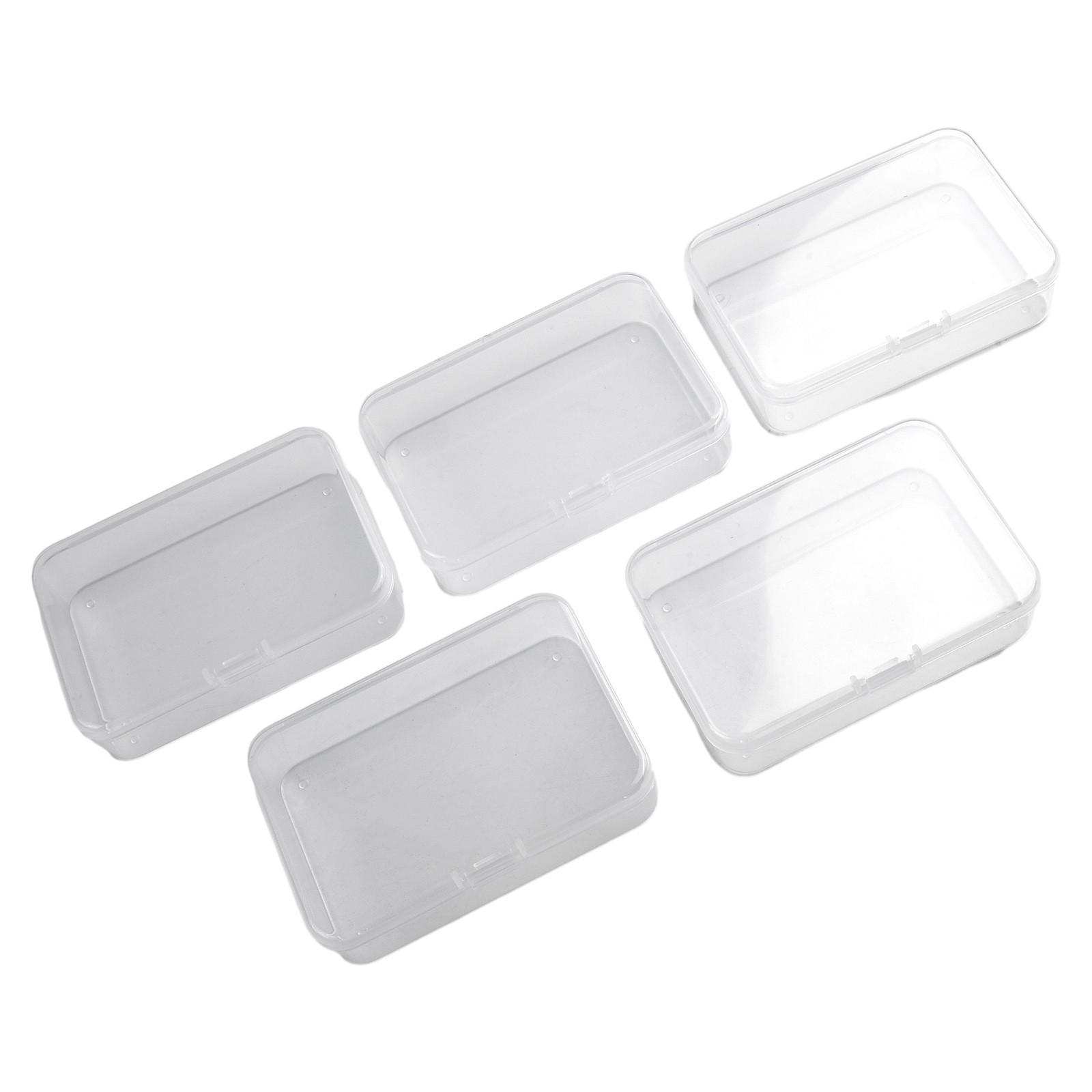 5pc Clear Plastic Storage Box Playing Cards Case Jewelry Beads Card Holder Boxes