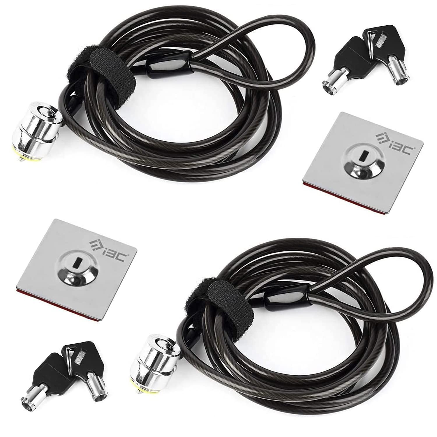 Laptop Cable Lock Hardware Security Cable Lock Anti Theft, Anchor Plate & 2 K...