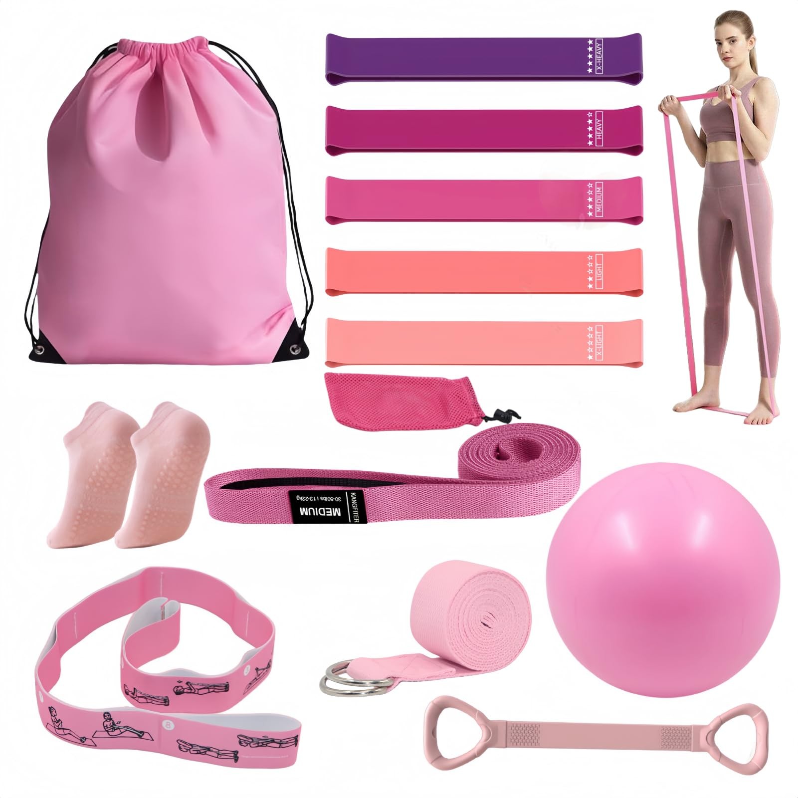Nuplot Pilates Equipment For Home Workouts Better Portable Pilates Kit 13 In 1