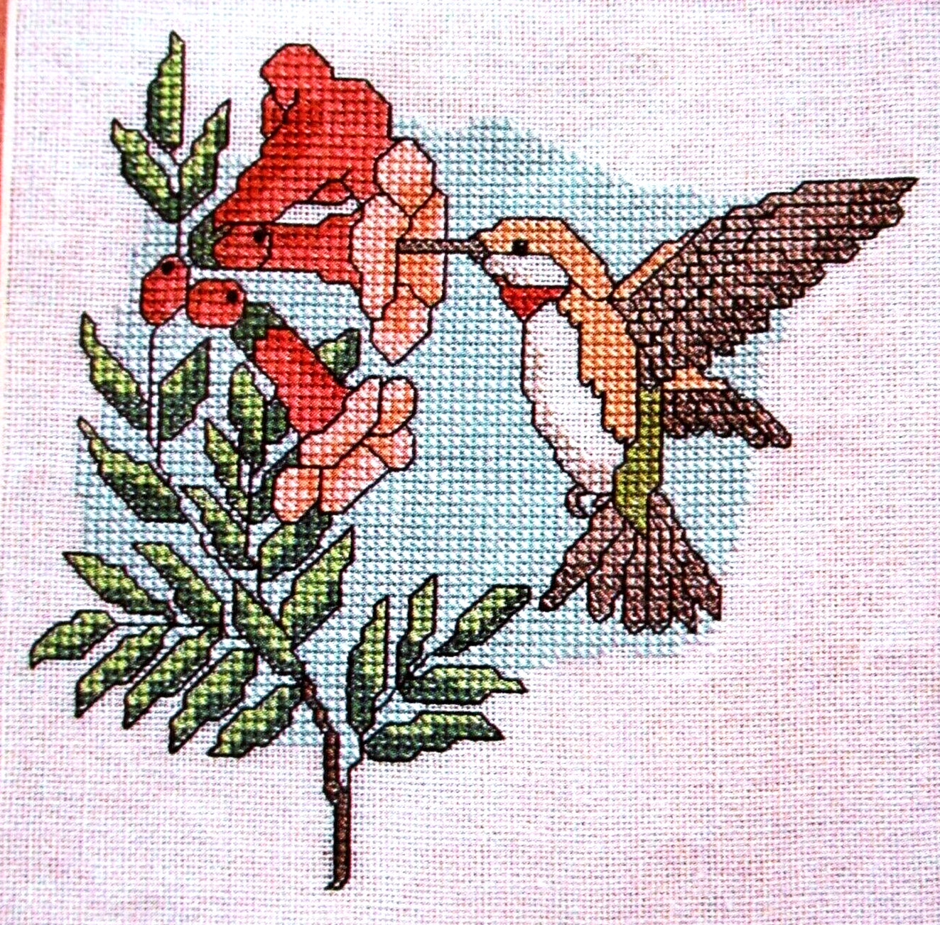 American Sampler Afghan 4 Parts Bag Designs Hummingbird CROSS STITCH PATTERNS
