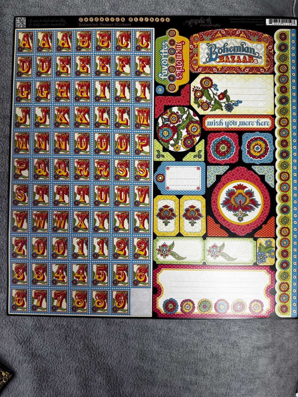 gypsy boho scrapbooking bundle paper pad stickers ephemera mixed lot