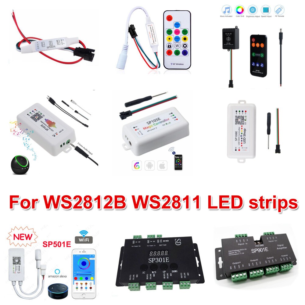WS2812B WS2811 SK6812 RF Control Music Pixel LED Controller Addressable Wireless