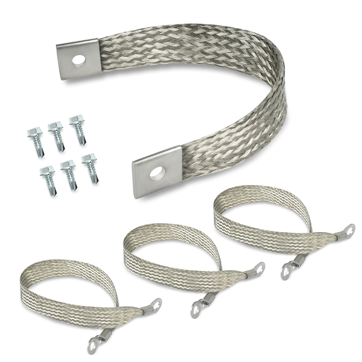40140 Engine Braided Ground Strap Kit Set of 4