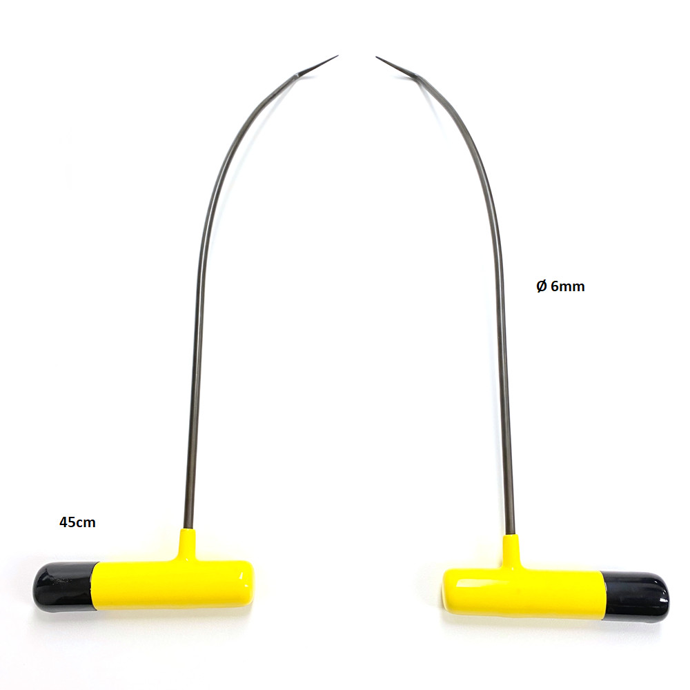 Curve Sticks Yellow 2-Piece Spring Steel PDR Tool Set with Sharp Ends