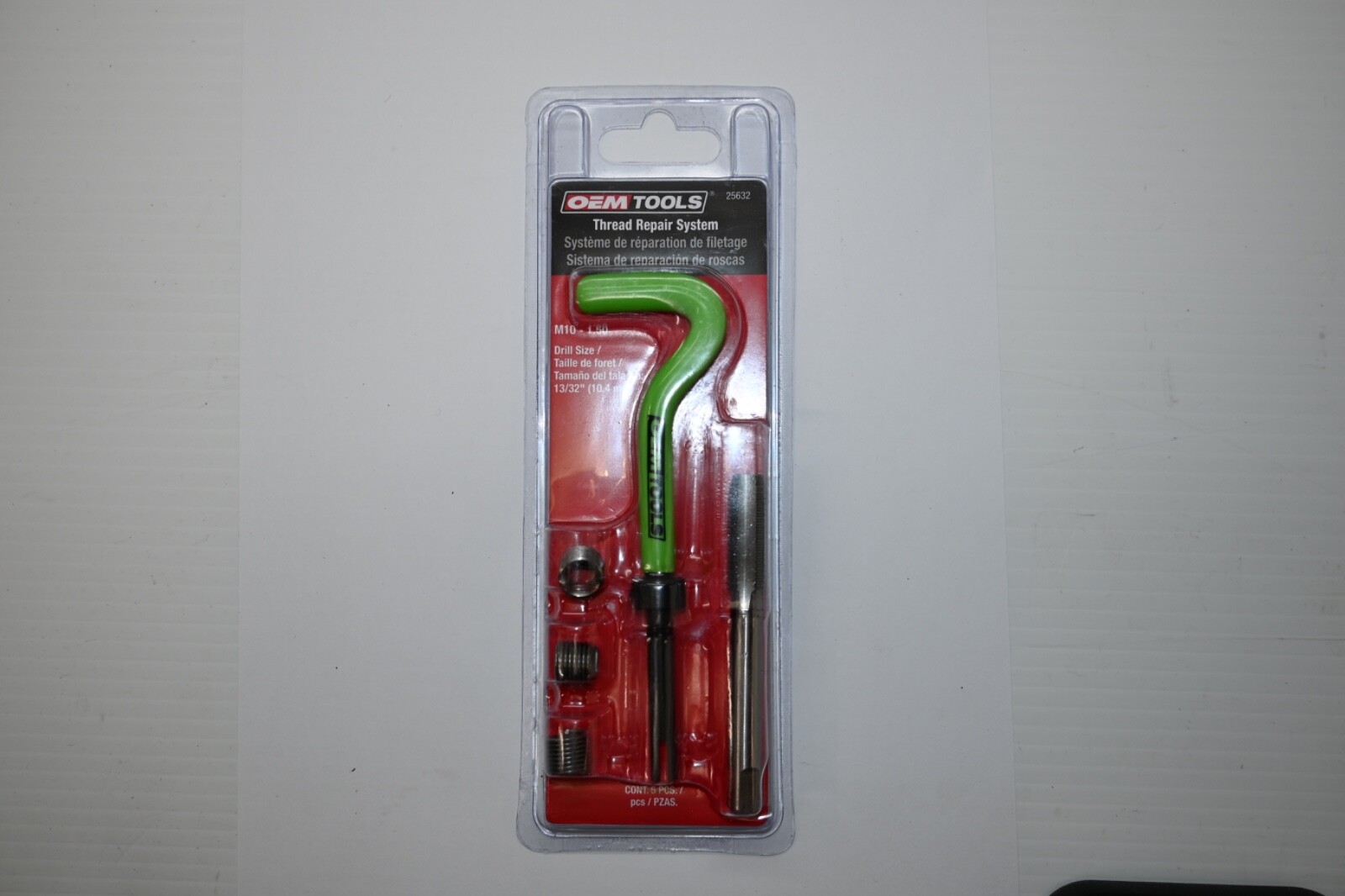 OEM Tools 25632 M10-1.50 Thread Repair System w/ 3 Threaded Metal Inserts