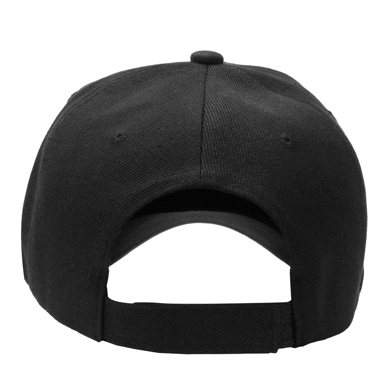 Falari Baseball Cap Adjustable Size for Running Workouts One Size, 1pc Black