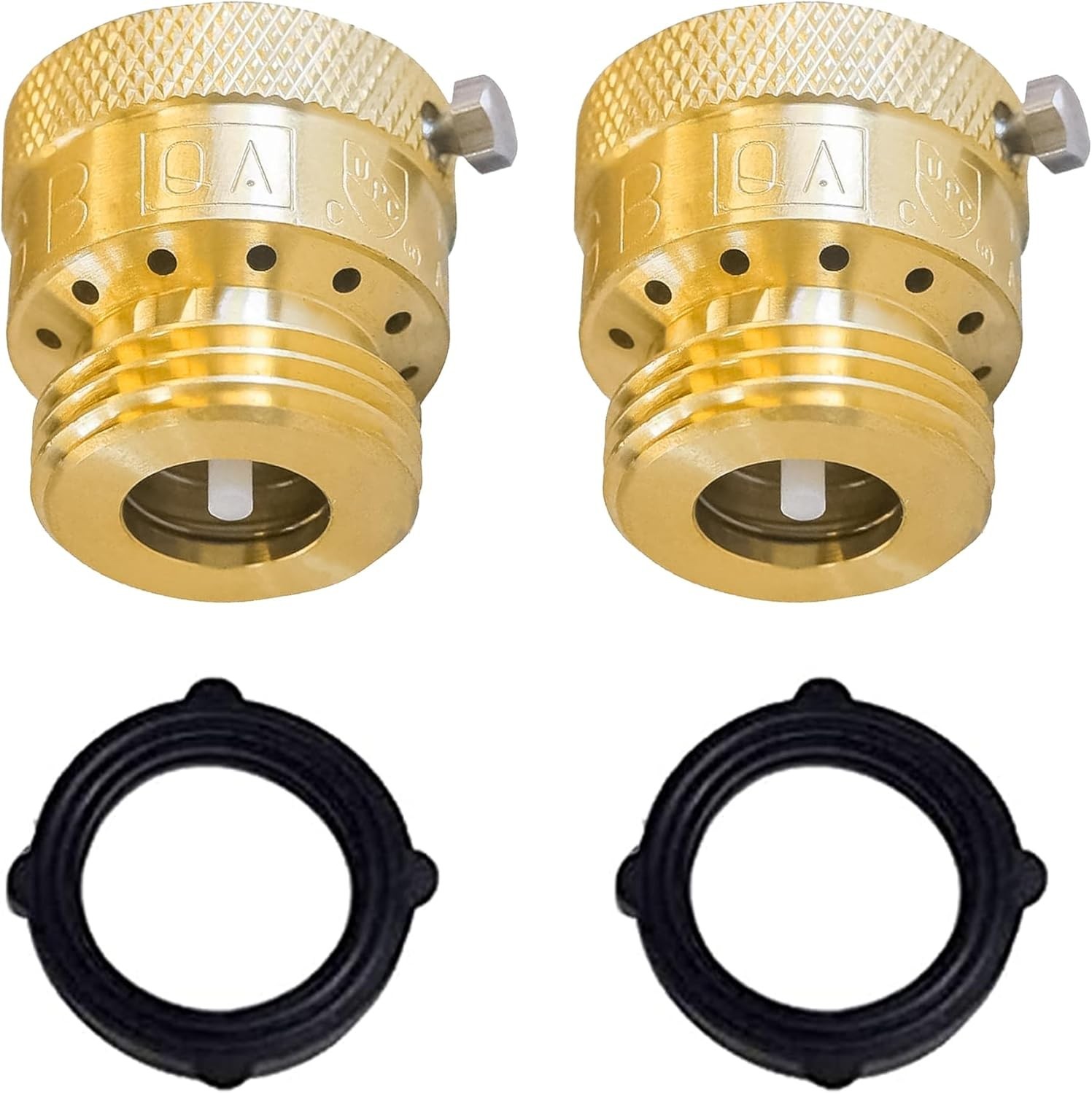 2 Pack Faucet Vacuum Breaker, 3/4 Inch Solid Brass Hose Bib Backflow Preventer