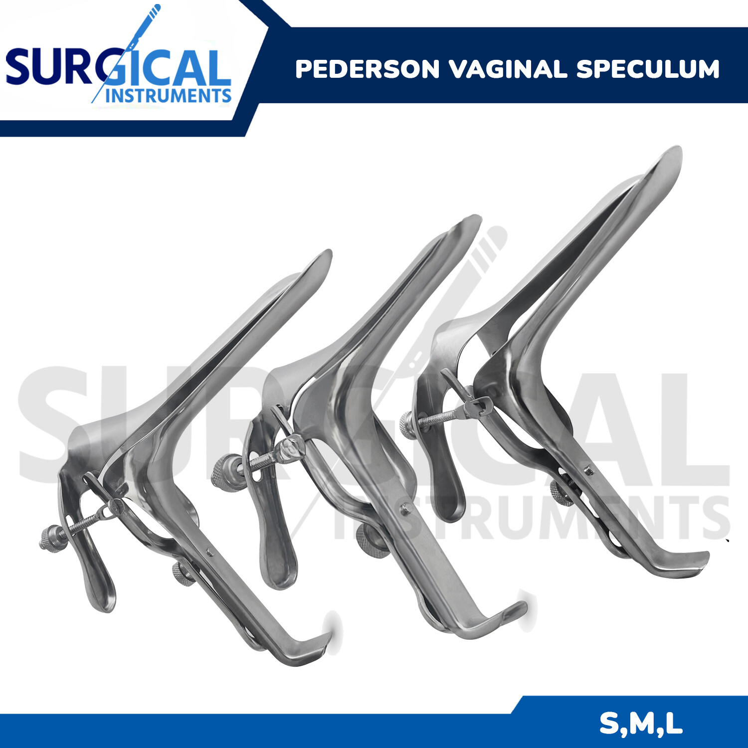 3 Pcs Pederson Vaginal Speculum Set Small Medium large OB/GYN German Grade