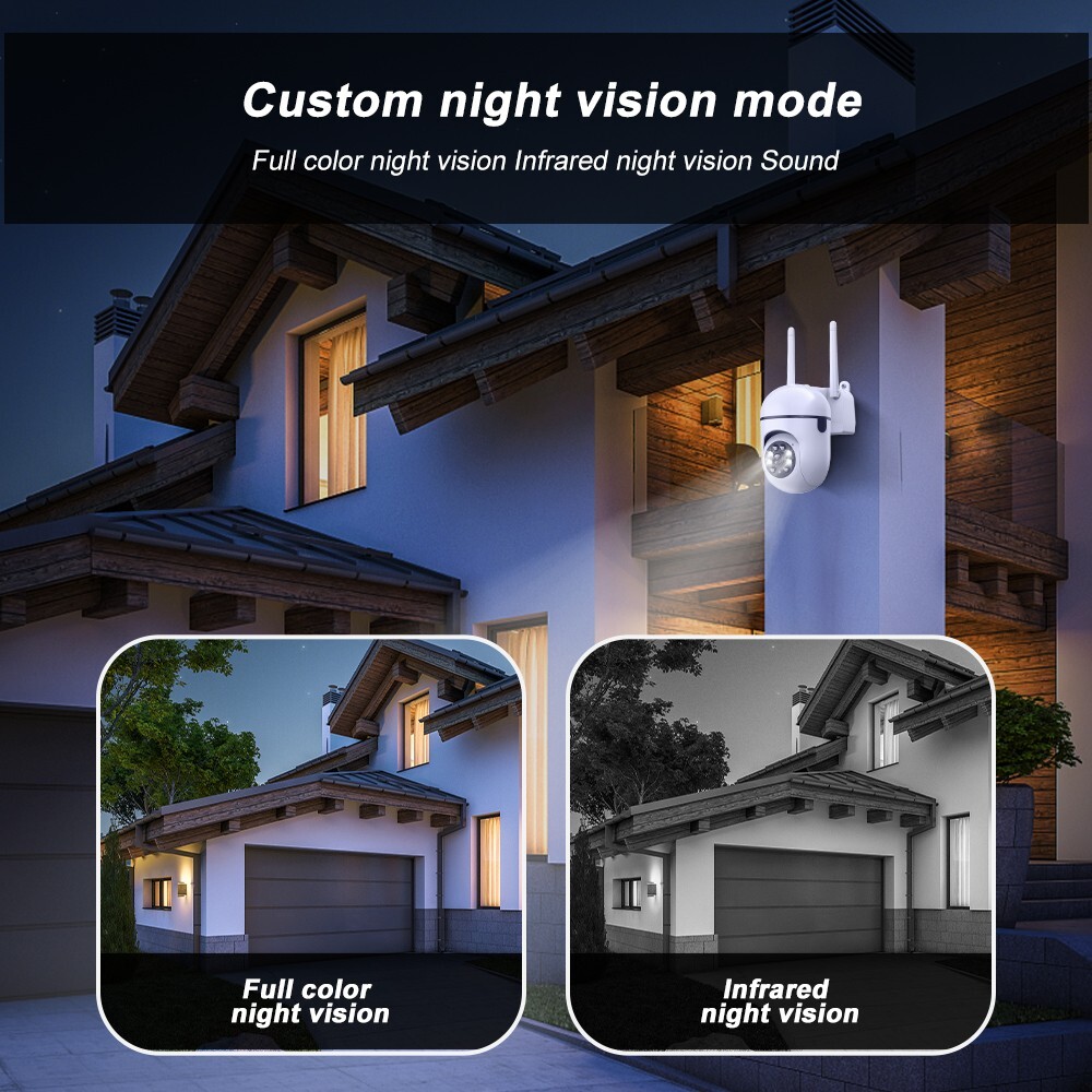 5PCS PTZ Wireless WIFI Security Camera 5MP Home System Color Night Vision