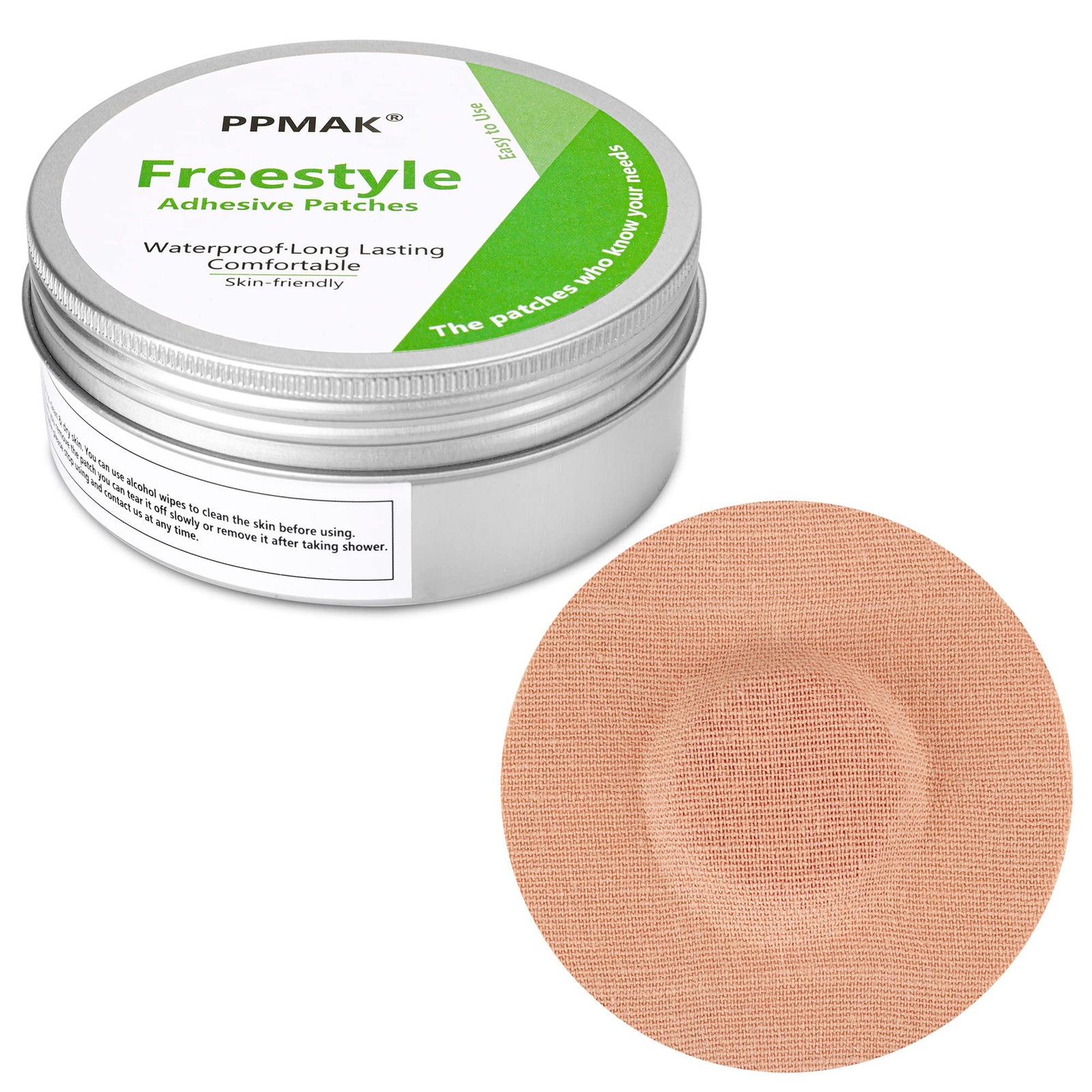 PPMAK-40 PCS Sensor Covers for Libre 2/3-Adhesive Patches-Waterproof CGM Tape