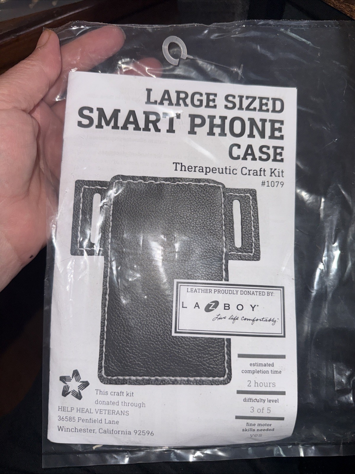 therapeutic craft kit large sized smart phone case #1079 brown animal print