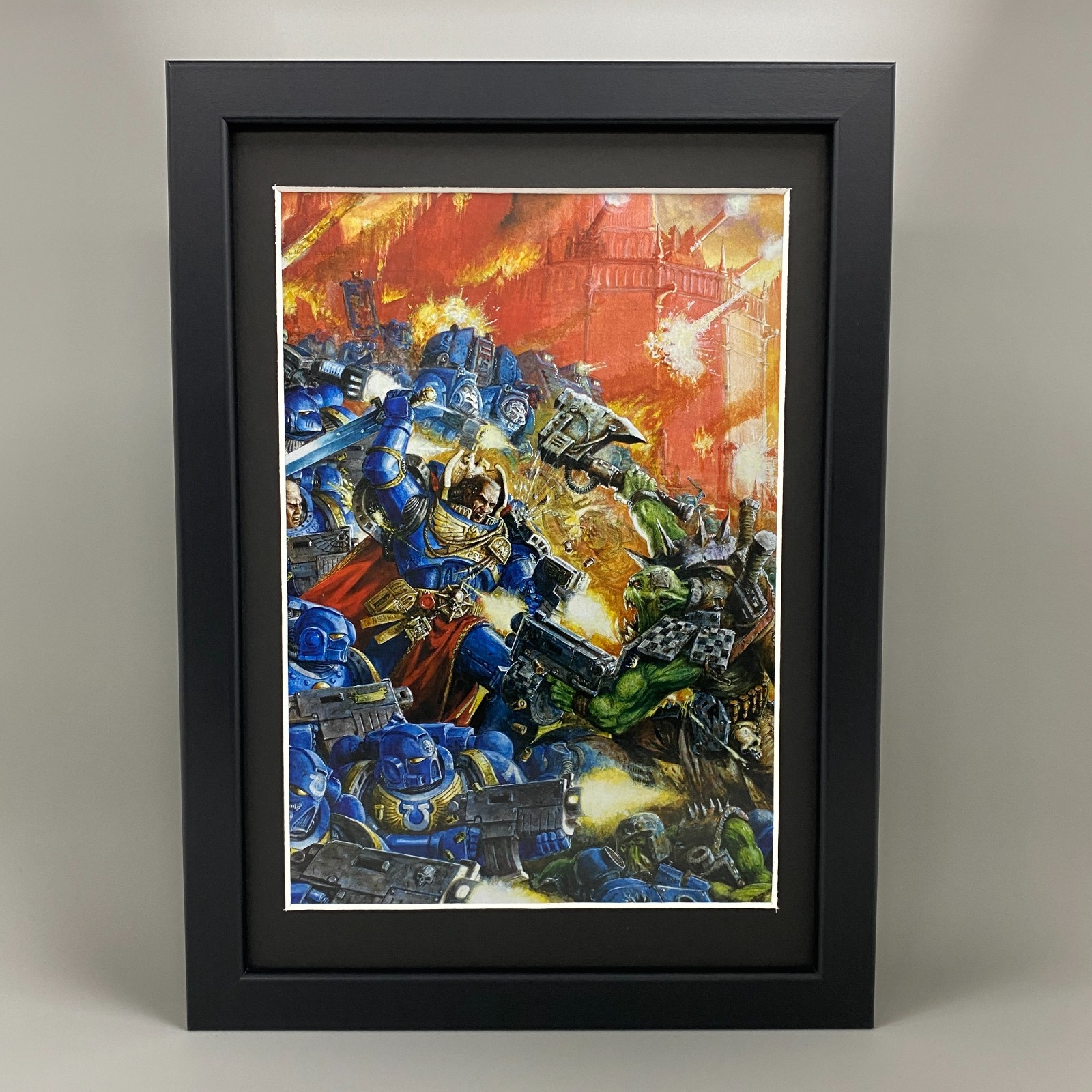 ULTRAMARINES FRAMED ART ORKS ASTARTES SPACE MARINES TERMINATORS WARHAMMER 40K