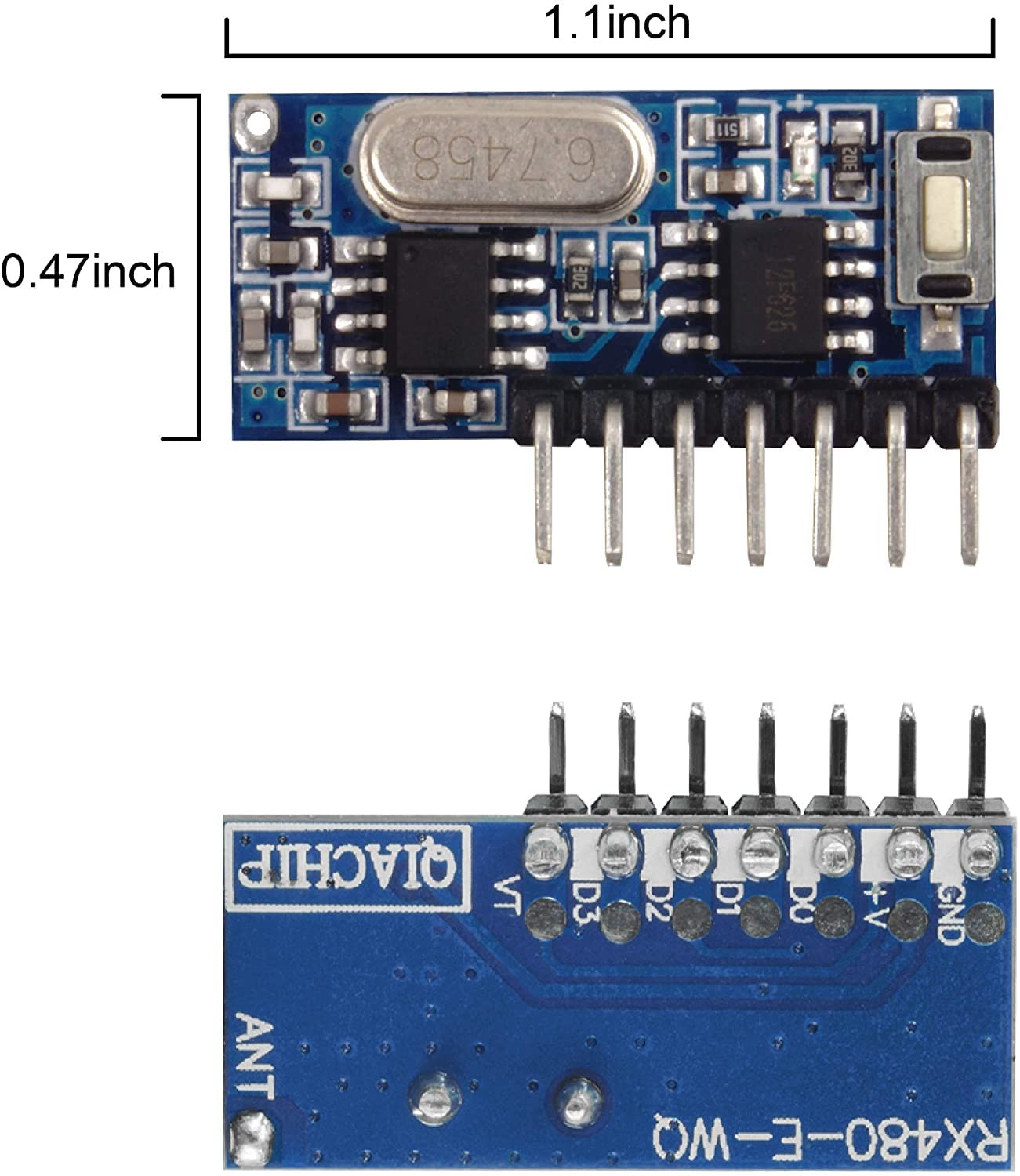 QIACHIP 433MHz Wireless Remote Control Switch Mini Receiver Built-in Learning...