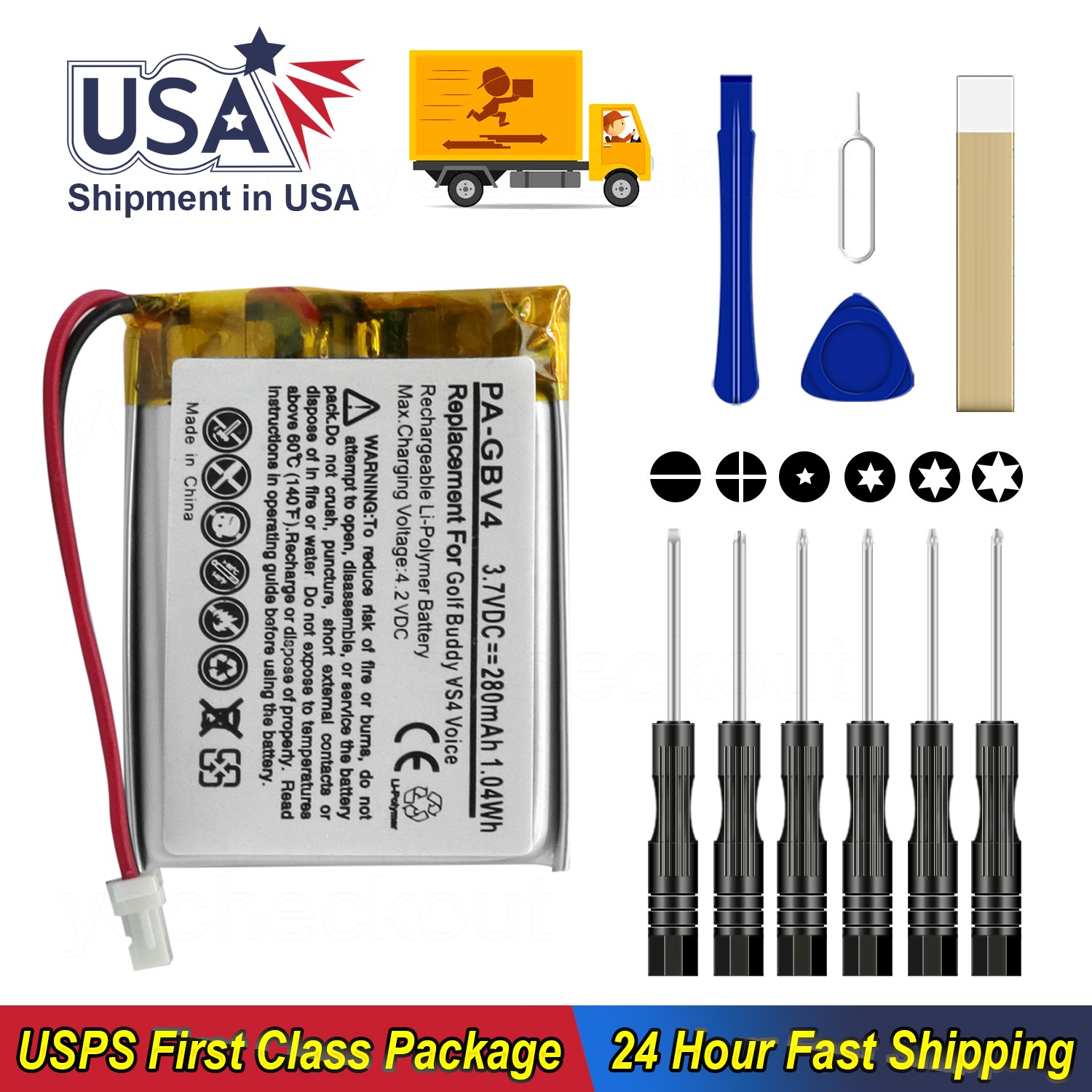 For Golf Buddy Voice 2/VS4 Voice/Voice Plus/DSC-GB750/GB900 Battery YK372731