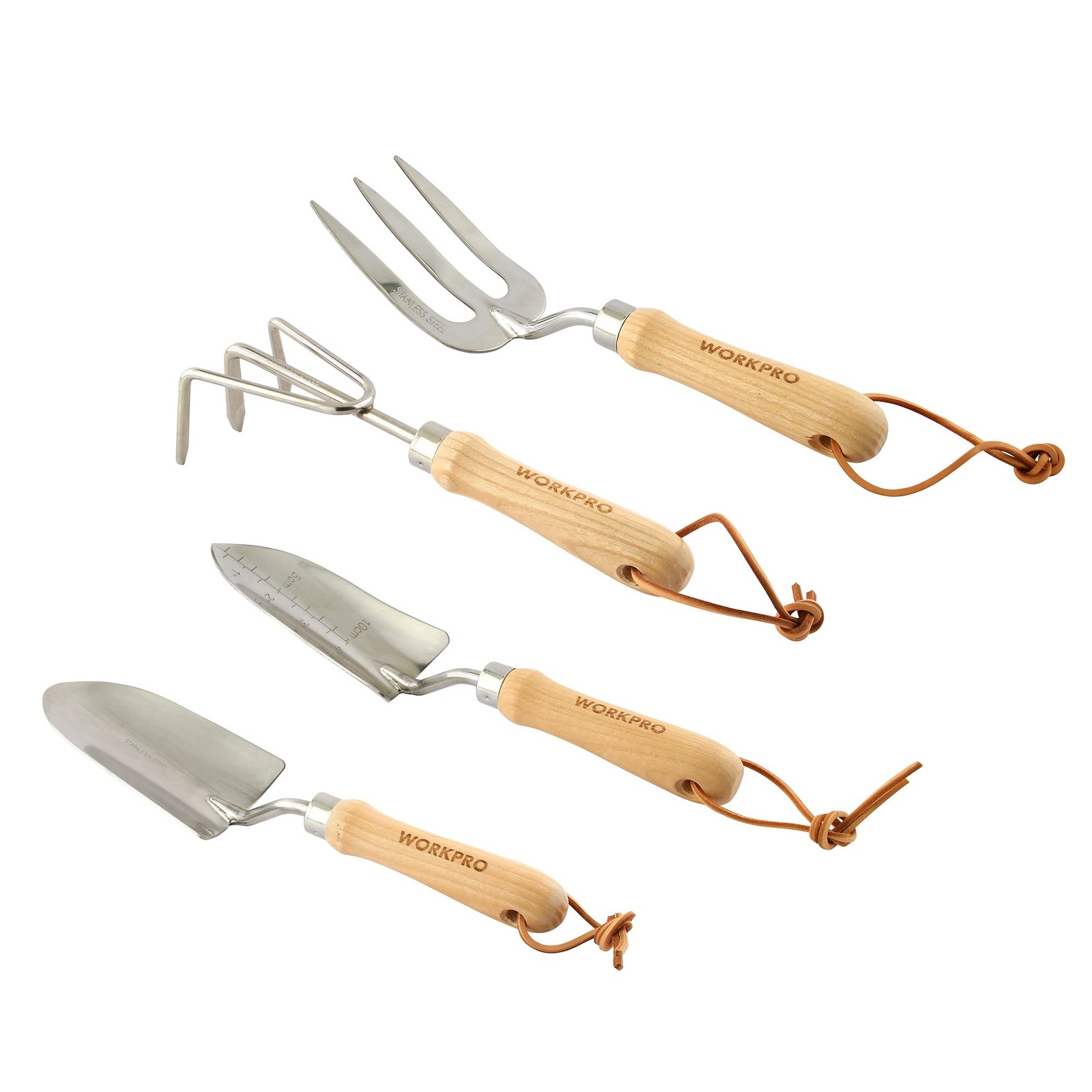 WORKPRO W005010WE 4 Piece Garden Tool Set – Heavy-Duty 4 piece, Green
