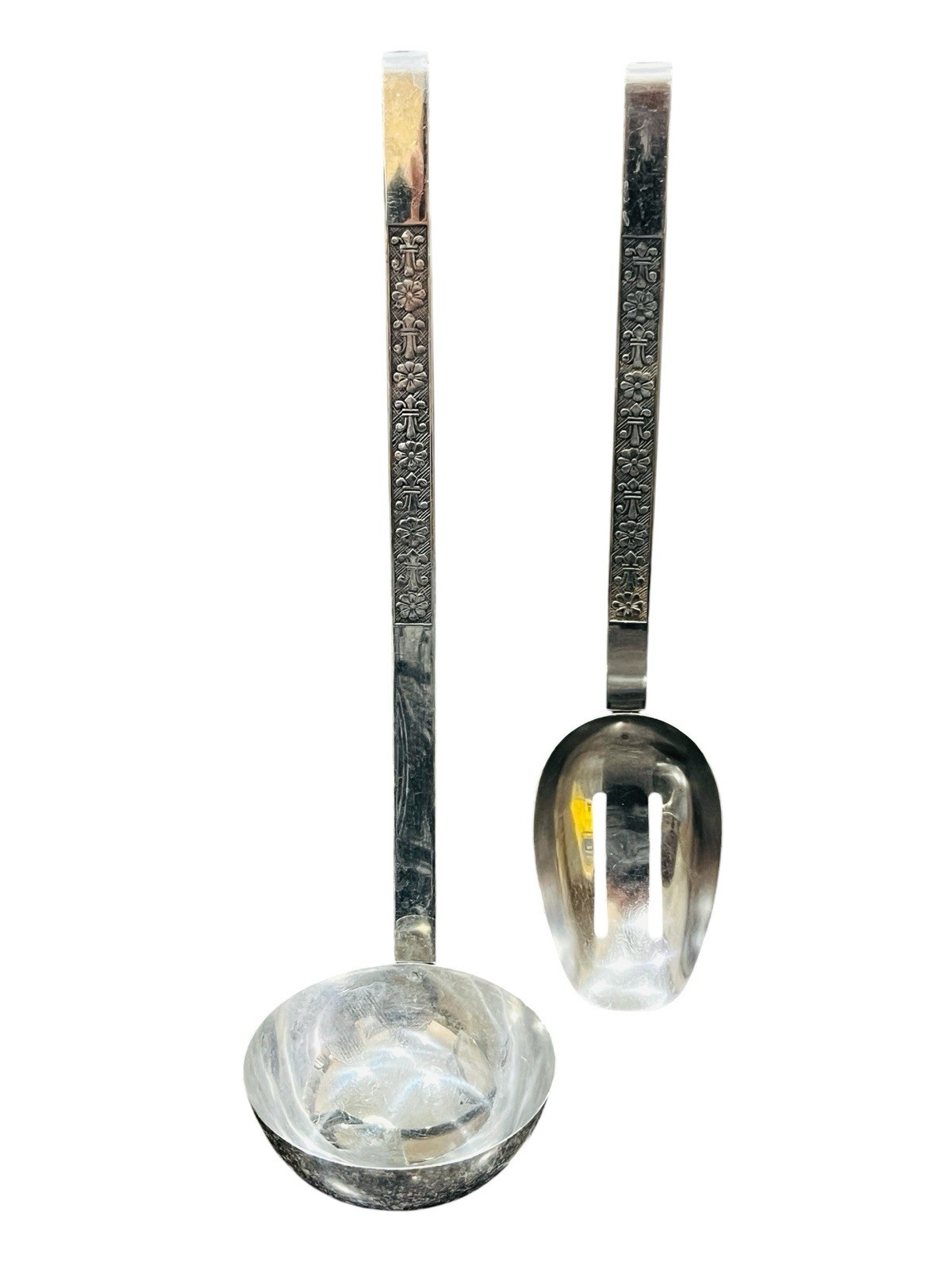 Vintage MCM Interpur Japan Florenz Slotted Spoon And Ladle Utensils