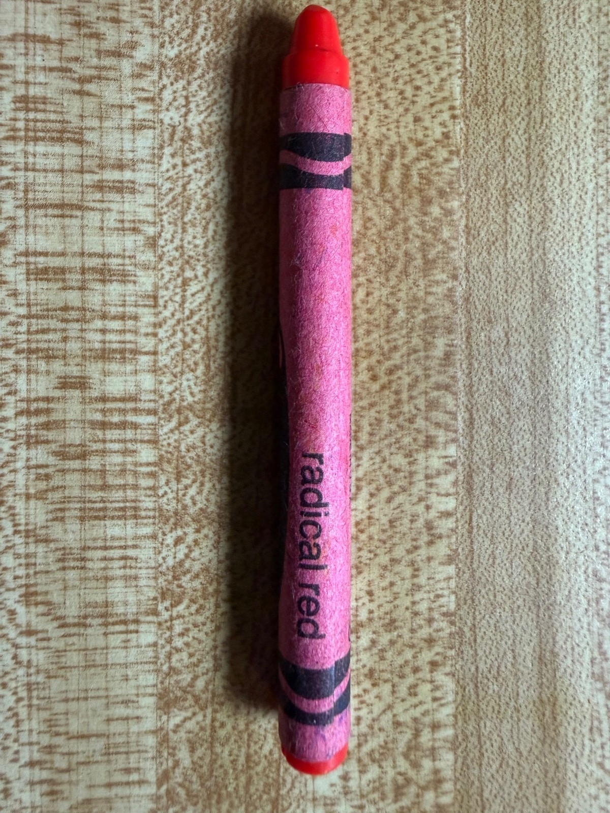 Vtg Crayola Radical Red Neon Crayon Type 8 Wrapper 1997-2000 Binney & Smith