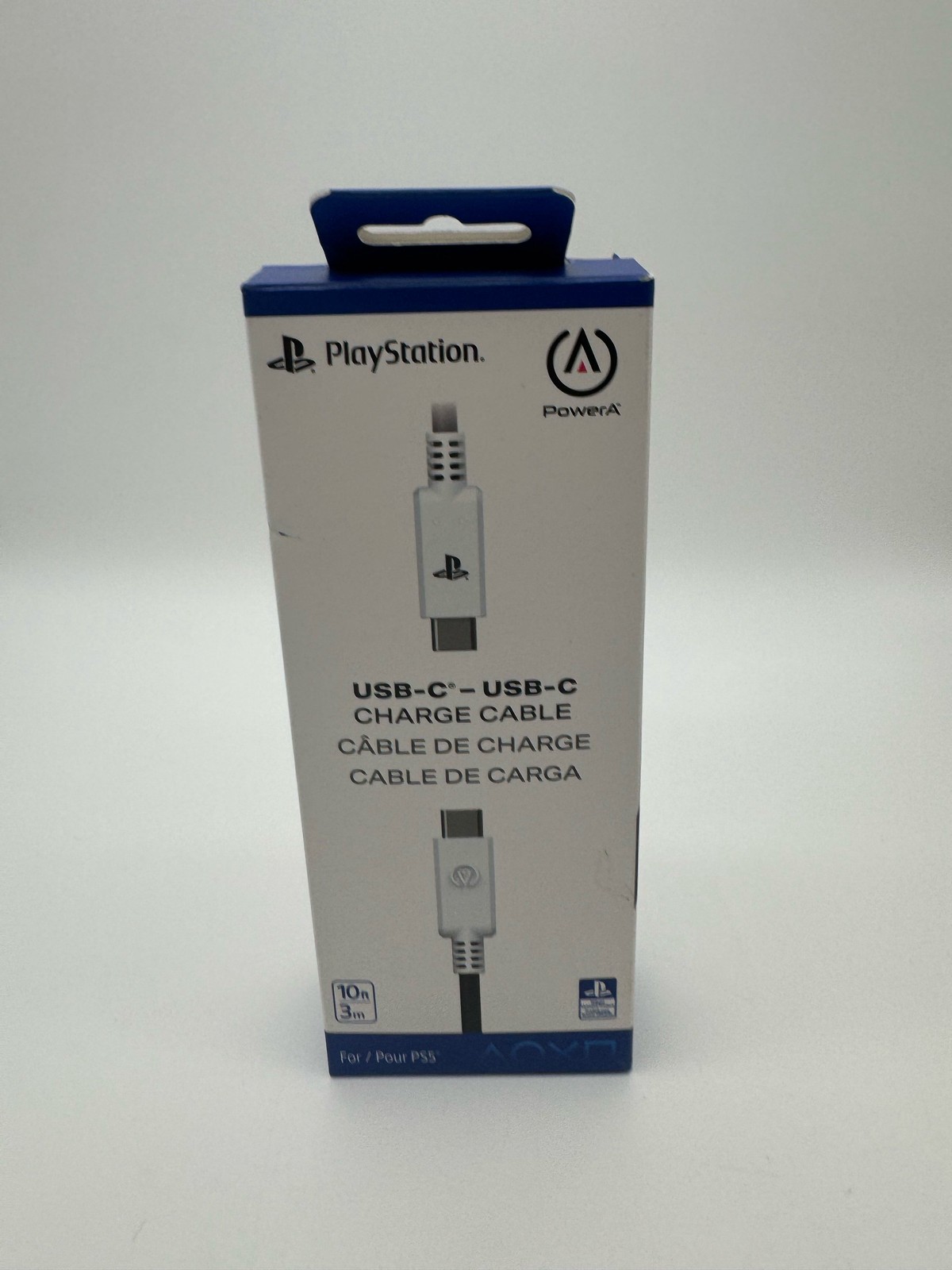 PowerA USB-C to USB-C Charging Cable 10ft for PlayStation 5 PS5 Controller