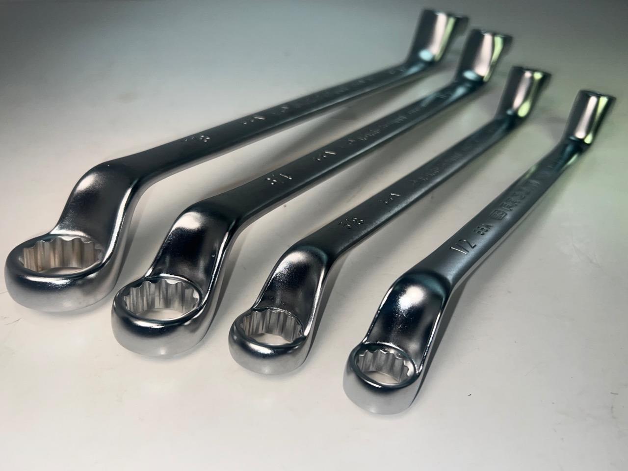 NEW Facom OGV 4pc Set DEEP OFFSET  Box End SAE Wrench Set 7/16"- 7/8" 55A Series