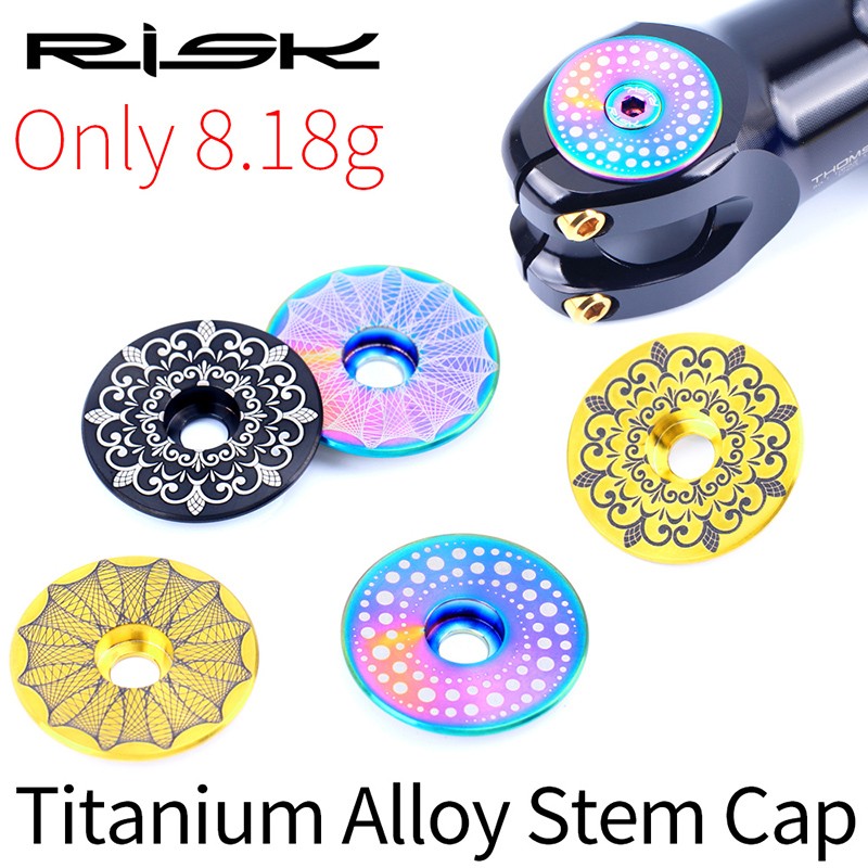 Titanium Alloy Bicycle Stem Cover MTB Road Bike Headset Top Cap With Screw