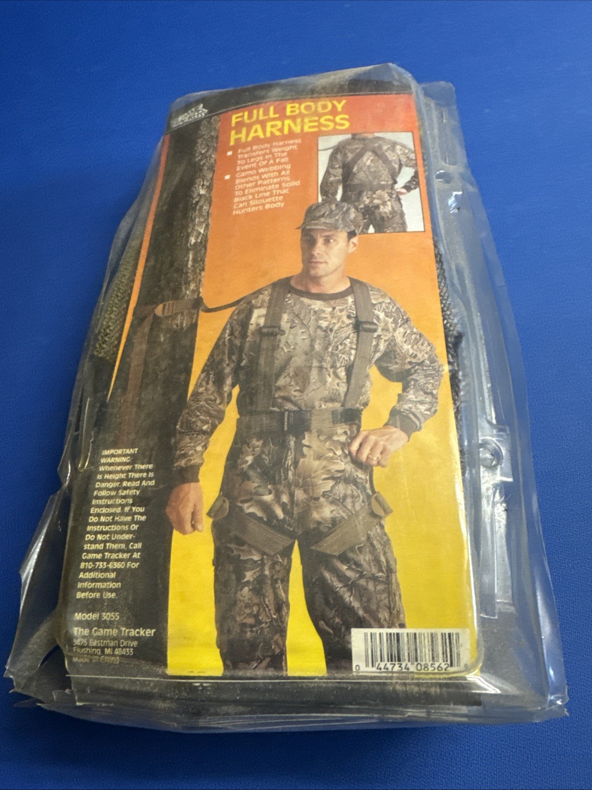Game Tracker Full Body Harness Tree Hunting Model 3055 Camo Webbing NEW SEALED
