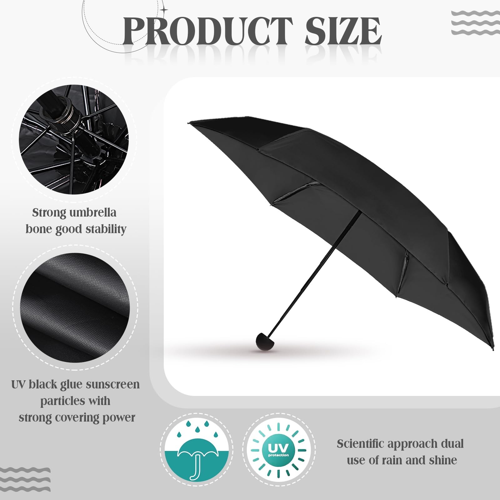 12 Pcs Travel Mini Umbrellas for Purse Bulk Folding Compact Lightweight Windp