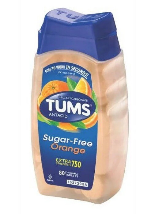 RARE! Tums Sugar-Free Extra Strength 750 Orange 80 Chewable Tablets SEE PHOTOS