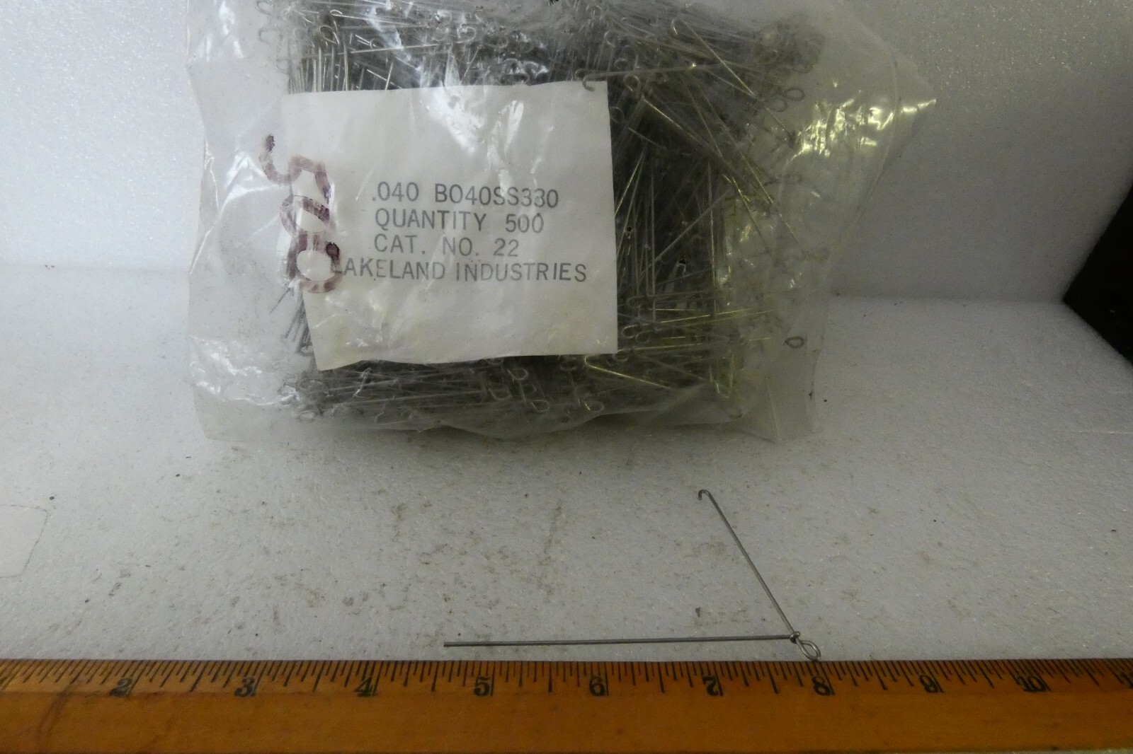 500 PCS LAKELAND STAINLESS STEEL SPINNER BAIT WIRE FORM .040