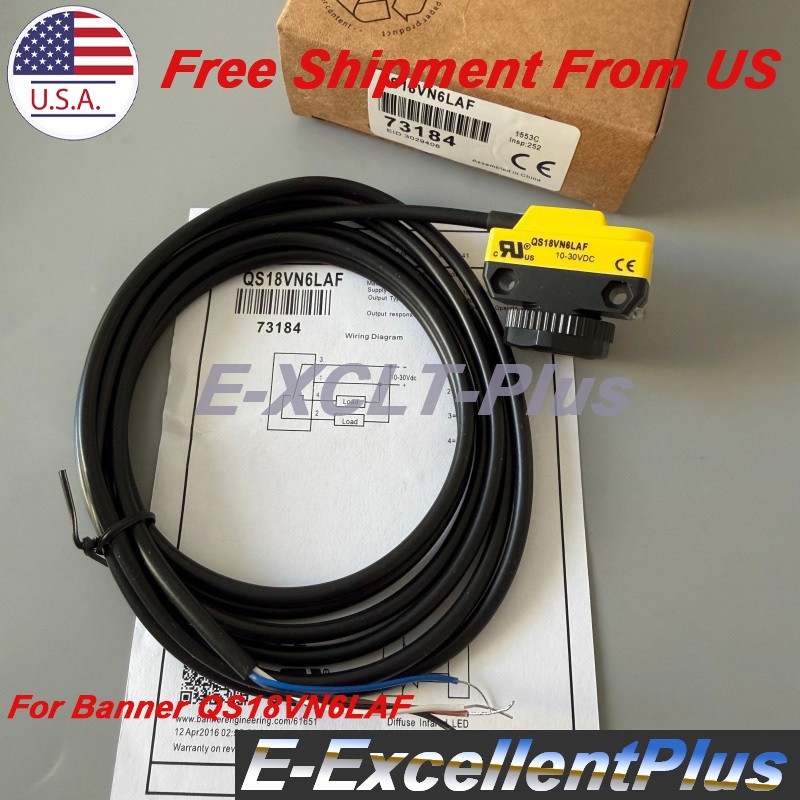 For Banner QS18VN6LAF 73184 World-Beam Photoelectric Sensor Switch PNP USA Stock